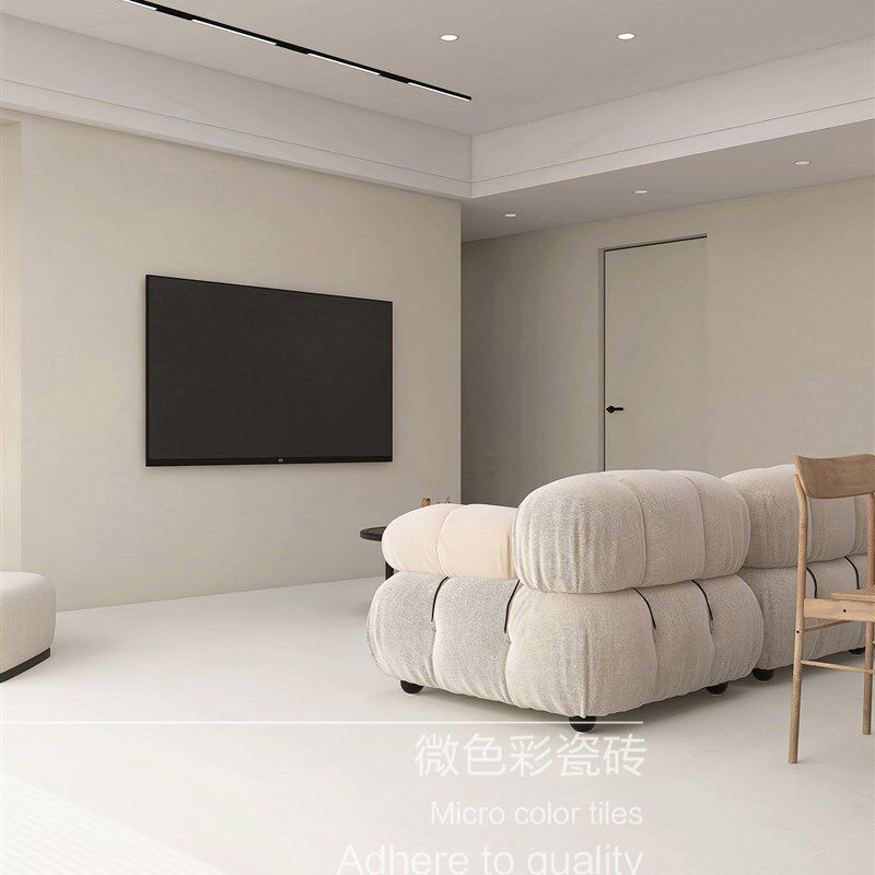 乳白色微水泥砖600X1200客厅地板砖素色软光Q奶油白色全陶瓷地板
