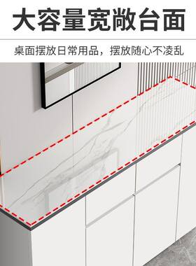 实木岩板餐柜一体靠墙吧台隔断柜客厅茶水柜阳台防晒鞋柜收纳柜