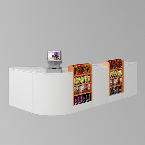 收银柜台超市便利店岩板吧台店铺小型菸酒柜组合展示柜文具店水果
