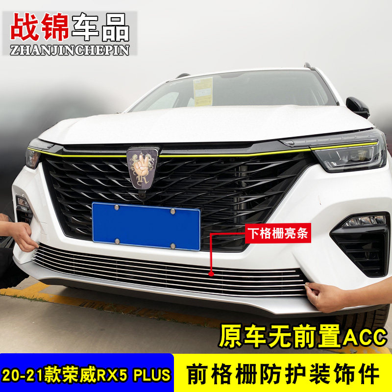荣威RX5max中网改装饰条 荣威RX5plus前杠专用配件汽车用品防虫网