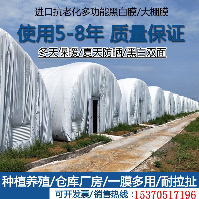 加厚抗老化黑白膜养殖大棚塑料膜隔热反光保温食用菌仓库防晒整卷