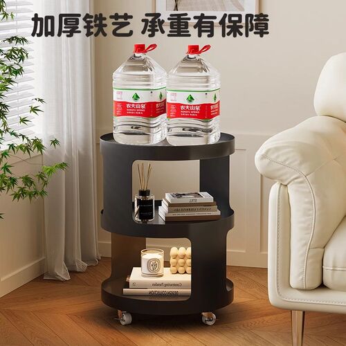 创意沙发边几奶油风客厅小茶几可移动卧室铁艺床头边柜轻奢置物架