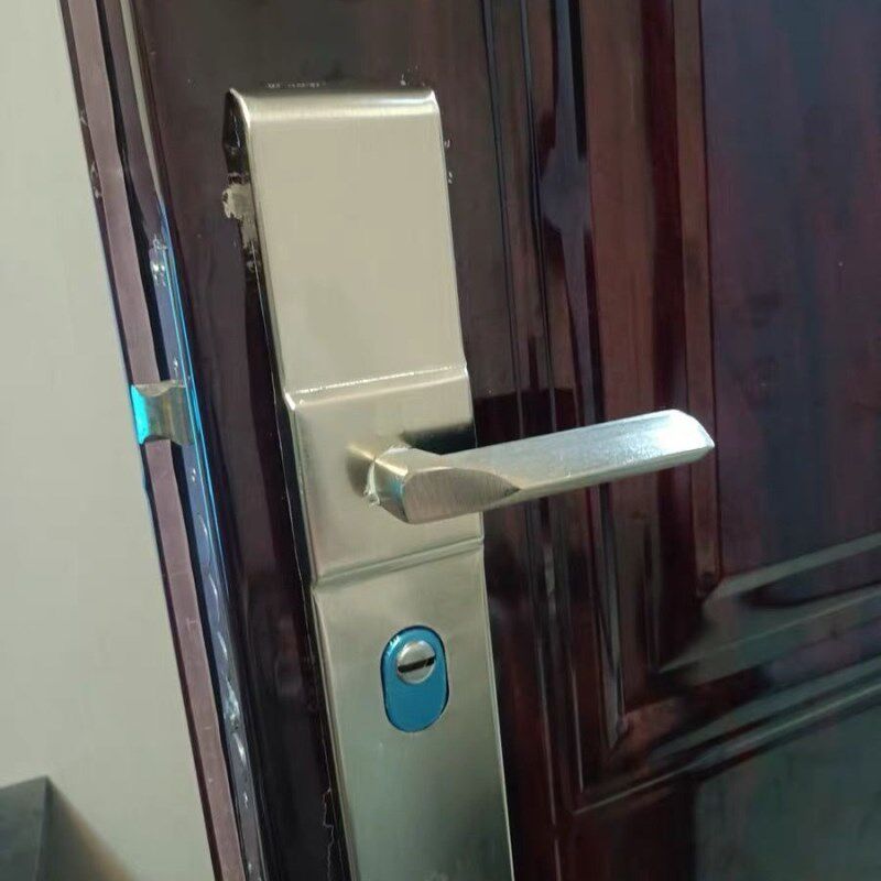 防盗门把手不锈钢通用型门锁套装面板家用大门配件防盗锁手柄老式
