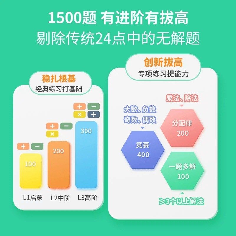 北极星光年智能24点学练机心算推理数学思维学生四则运算益智玩具