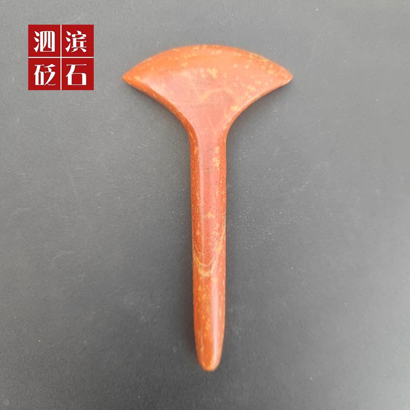泗水泗滨红砭石刮痧板刮脖子全身通用点穴棒按摩器扇形刮痧拔筋棒