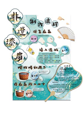 幼儿园班级墙面装饰漆扇摊位环创中国非遗传统文化主题品布置场景