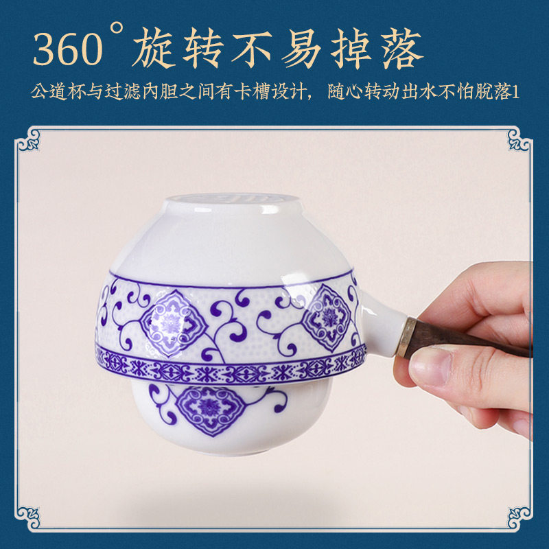 日式功夫茶具套组家用客厅小套茶盘陶瓷侧把茶壶茶杯整套泡茶简约