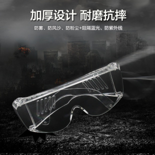 防护眼镜 防飞溅眼镜 劳保眼镜 防冲击防风沙防飞沫 百叶窗护目镜
