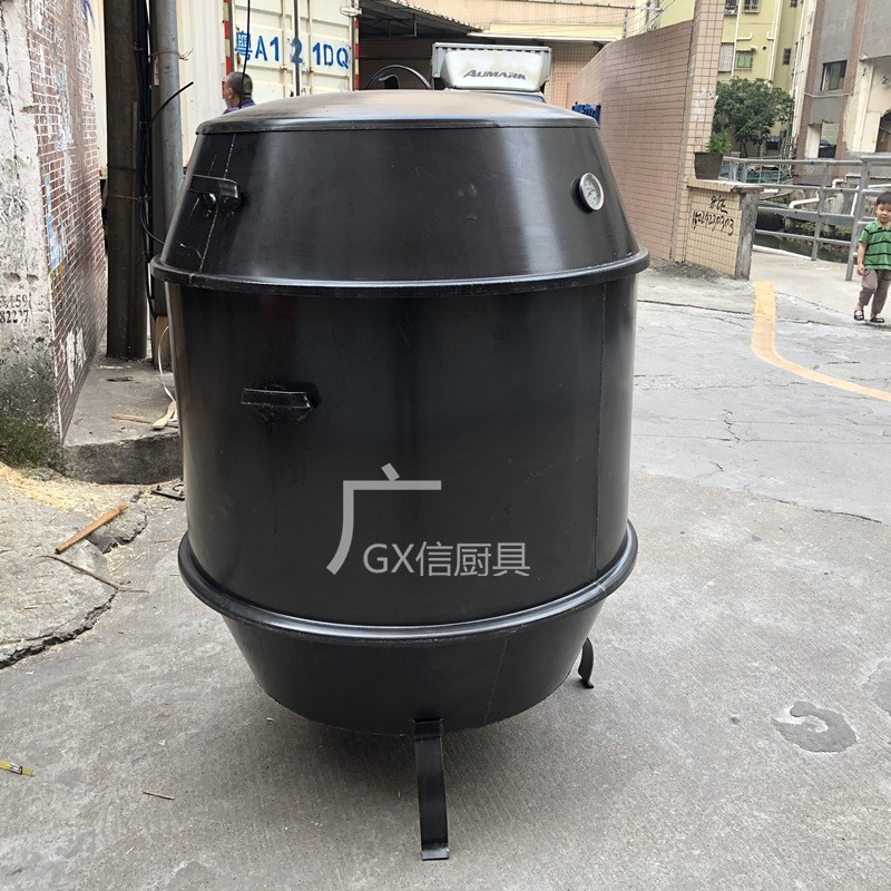 广信90加厚1.5MM黑铁生铁烧鹅烤鸭炉 商用果木炭烧鸡吊炉 烤鸭机
