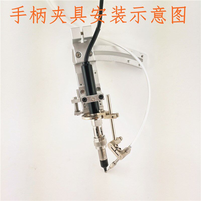 非标定制自动焊锡机手柄夹具烙铁夹头带千分尺调节温控器手柄夹具