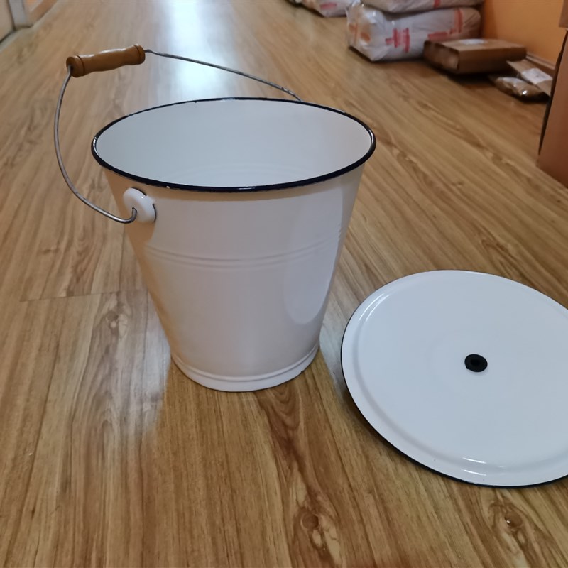 搪瓷手提桶 带盖 化工桶家用水桶医药消毒桶环保储存桶可开票包邮