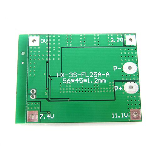 3串12V18650锂电池保护板 11.1V 12.6V 25A带均衡 过流过充过放
