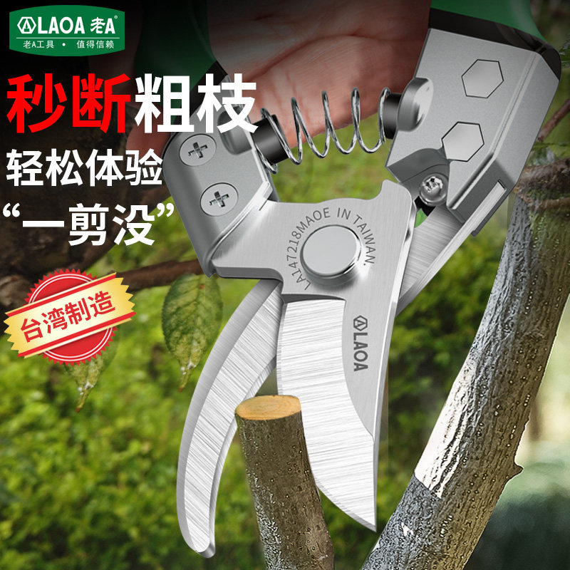 老A 园林园艺剪刀园丁剪花枝修剪树枝剪刀果枝剪修花修枝台湾剪刀