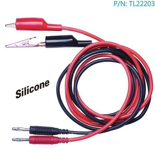 TL22203 2.5平方13AWG32A超软矽胶线1m稳压电源鳄鱼夹输出线