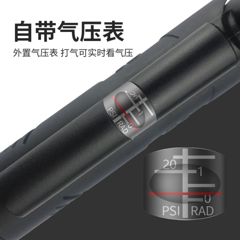 dahon大行打气筒自行车家用便携式小型儿童篮球气管子电动车高压