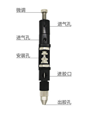 QLH-23复动顶针式点胶阀/单液点胶阀回吸式微调精密中低黏度胶阀