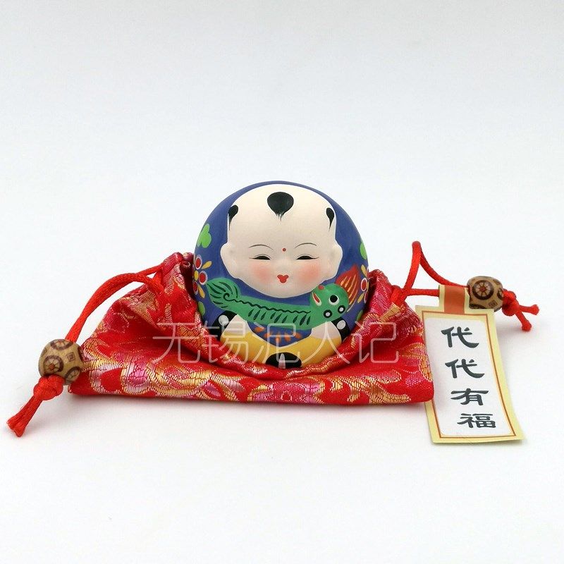 惠山泥人无锡特产代代有福喜摆件纯手工精品泥塑新年礼物装饰礼物