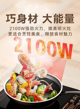 金灶S2100电磁炉大功率多功能家用不粘锅炒锅平底锅专用电磁灶