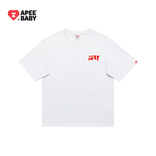 APEE字母logo多巴胺短袖T恤