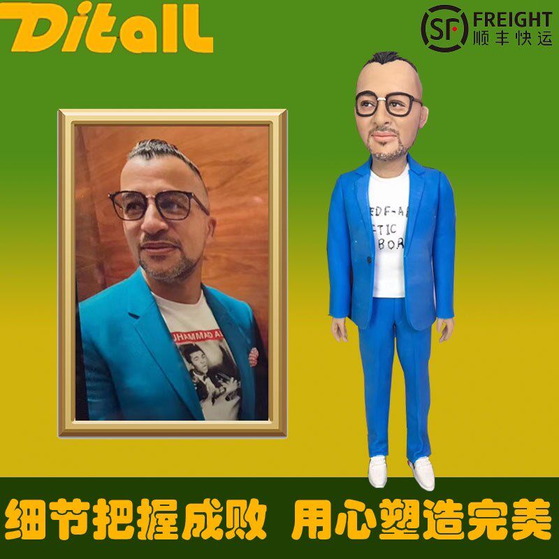 泥人软陶人偶定制公仔蜡像玩偶泥塑B人像真人照片diy生Z日结婚礼