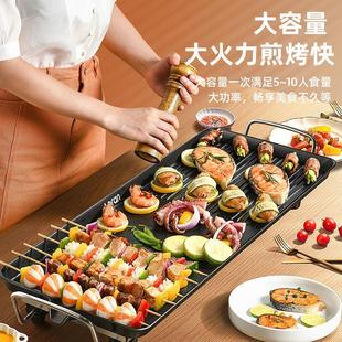 煎锅插电家用烤肉长方形平板w电烤盘烧烤盘家用铁板烧锅煎牛排锅