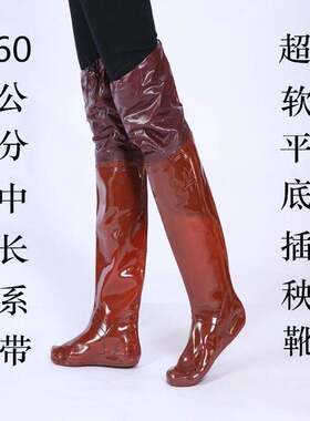 下田插秧水鞋软底女长筒雨靴男水袜稻田I靴子农田鞋水田靴农用栽