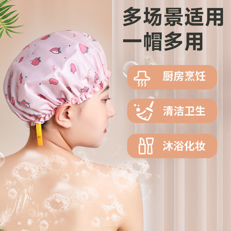 洗游记浴帽女防水洗澡淋浴家用大号防油烟沐浴帽子专用加厚成人新