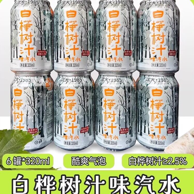东北桦树汁汽水经典白桦树汁饮料东北特产80后饮品碳酸类汽水