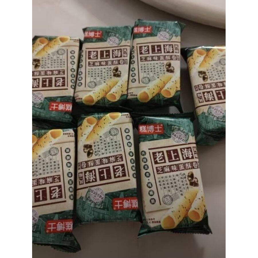 新日期老上海芝麻蛋酥卷蛋卷早餐脆卷饼干好吃美味小零食