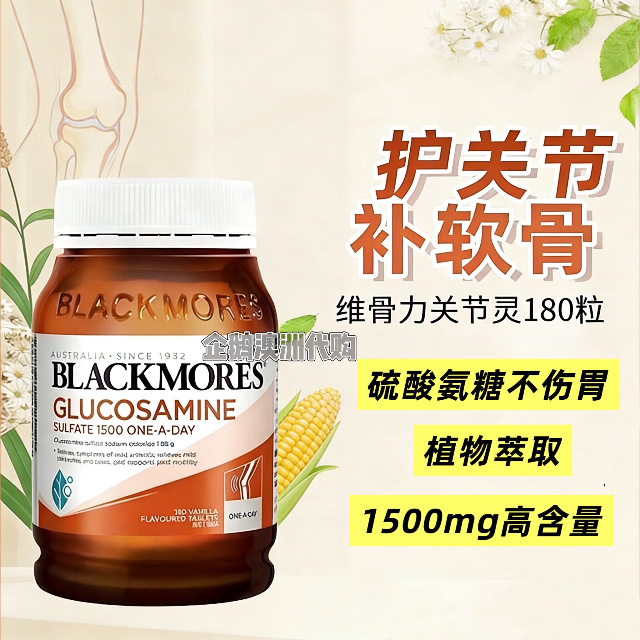 BLACKMORES维骨力关节灵澳洲进口氨糖软骨素 成人关节保健食品 澳