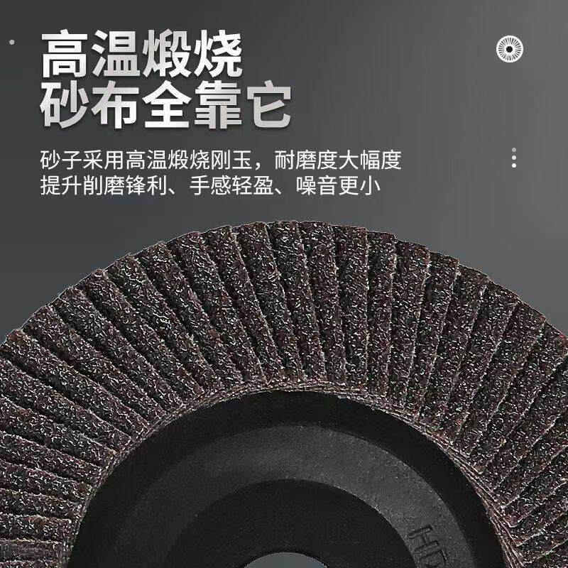 百叶片煅烧料打磨机网盖百页轮平面砂布轮砂纸磨片抛光轮百叶轮