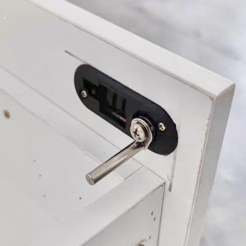 铁皮柜锁具更衣柜锁抽屉柜门双门三连锁小型对开门锁文件柜锁