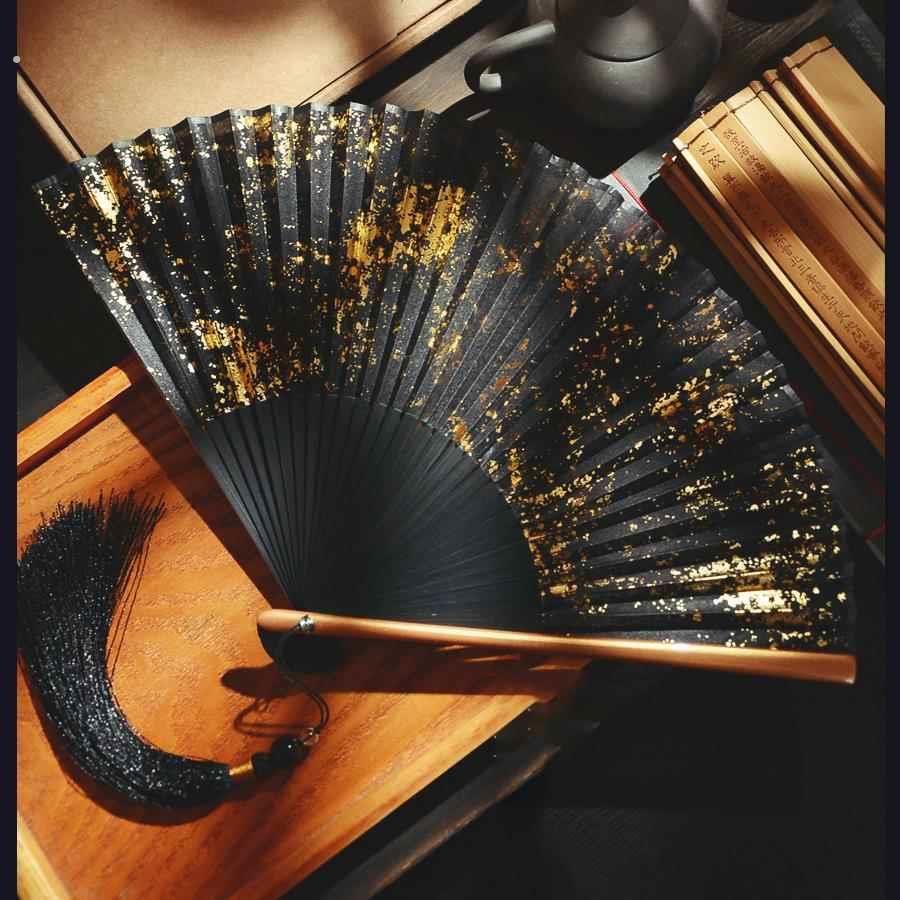 古风绢布扇子折扇中式中国风舞蹈专用结实耐用高颜值旗袍汉服走秀图片
