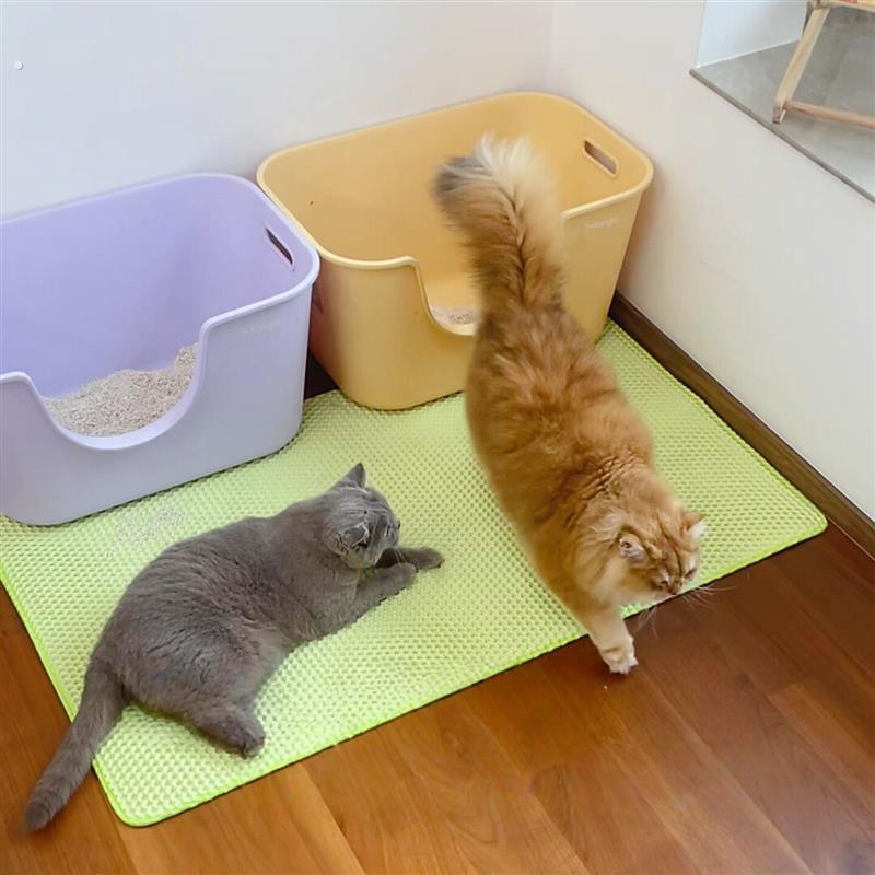 猫砂垫防带出超大号猫砂盆防外溅垫猫咪控砂漏沙过滤双层防溅垫子