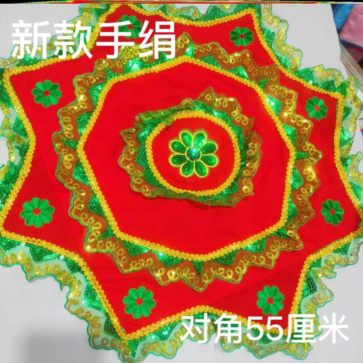 东北二人转手帕广场舞秧歌手帕对角55厘米麻纱料好看手帕秧歌手帕