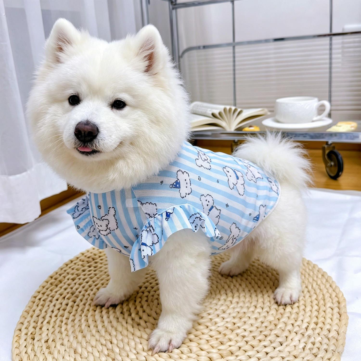 宠物狗狗夏季透气薄款防晒背心中大型萨摩耶边牧哈士奇宠物衣服