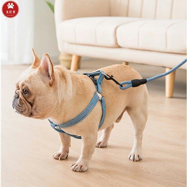 法斗狗绳胸背带牵引绳柯基泰迪柴犬边牧斗牛英斗波士顿梗巴哥用品
