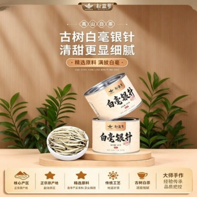 新益号古树白毫银针单芽45克