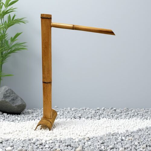 中式庭院的招财宝竹林流的庭院摆件石钵I鱼缸田园别墅装饰流水摆