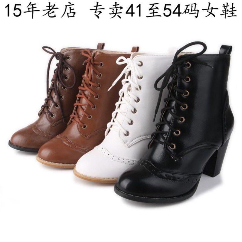 43一54特大f码女鞋44高跟女靴子45马丁靴46短靴47 48 49 50 51潮5