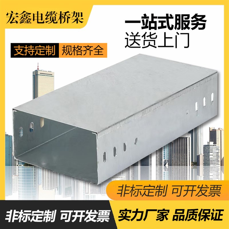 热浸锌防火梯式电缆桥架304不w锈钢金属镀锌喷塑大跨距线槽200 10