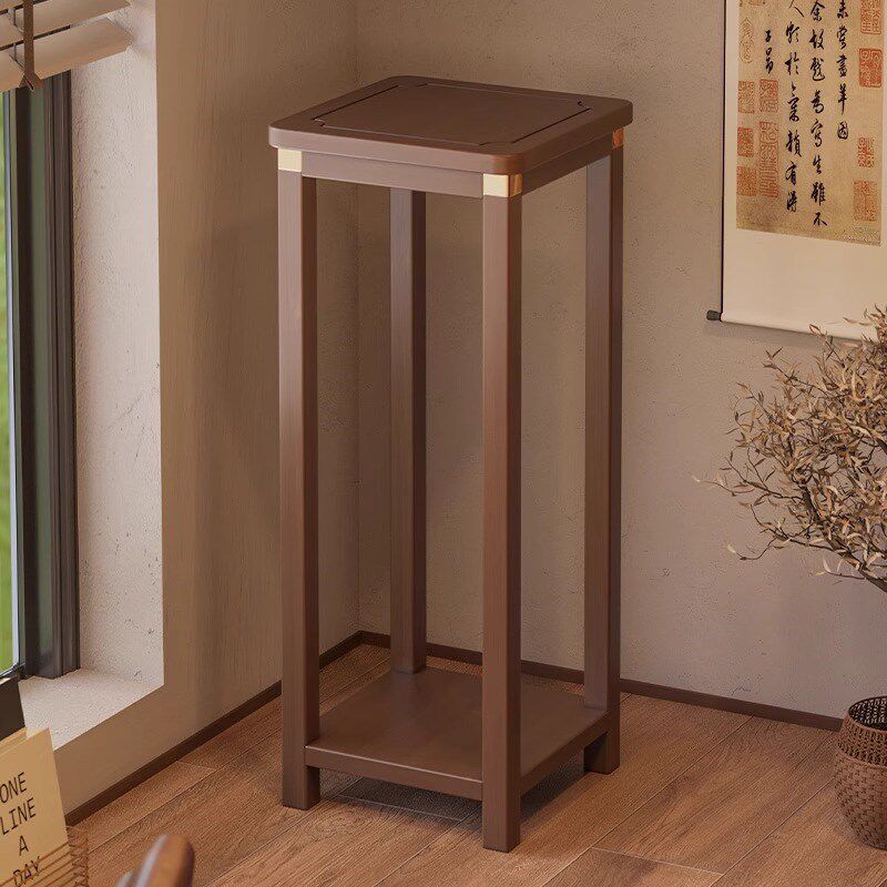 花架置物架客厅中式花瓶摆件架阳台室内盆L景非实木花盆展示落地
