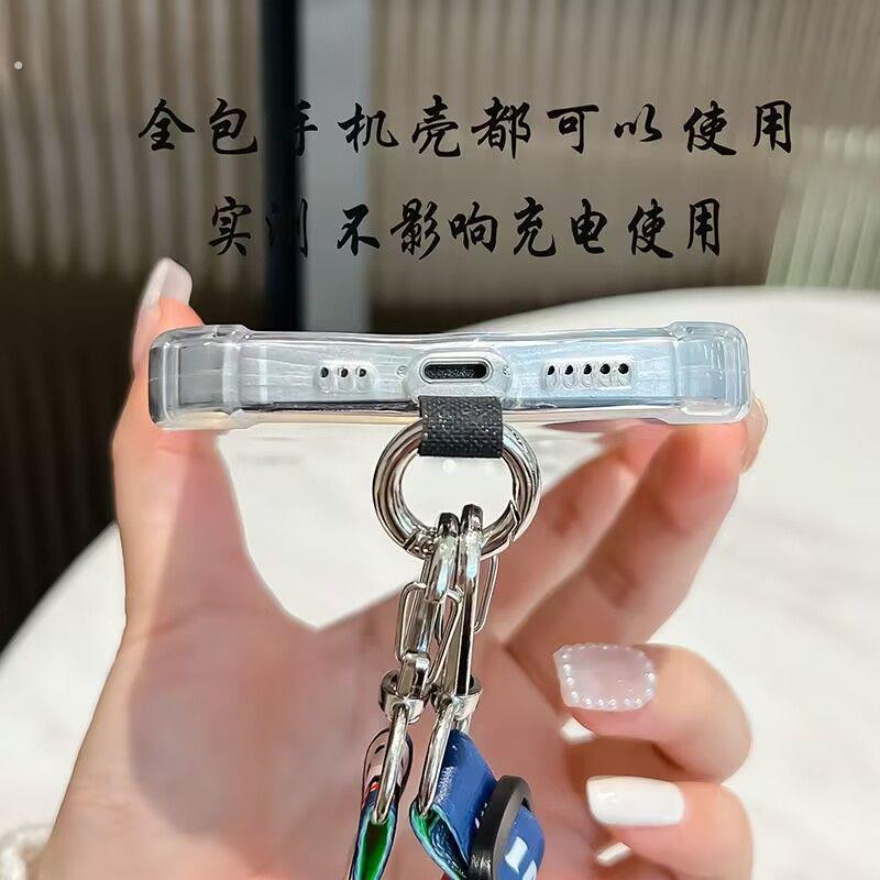 手机挂绳不勒脖子斜挎可背手机挂绳男女款个性挂脖长款可调节式