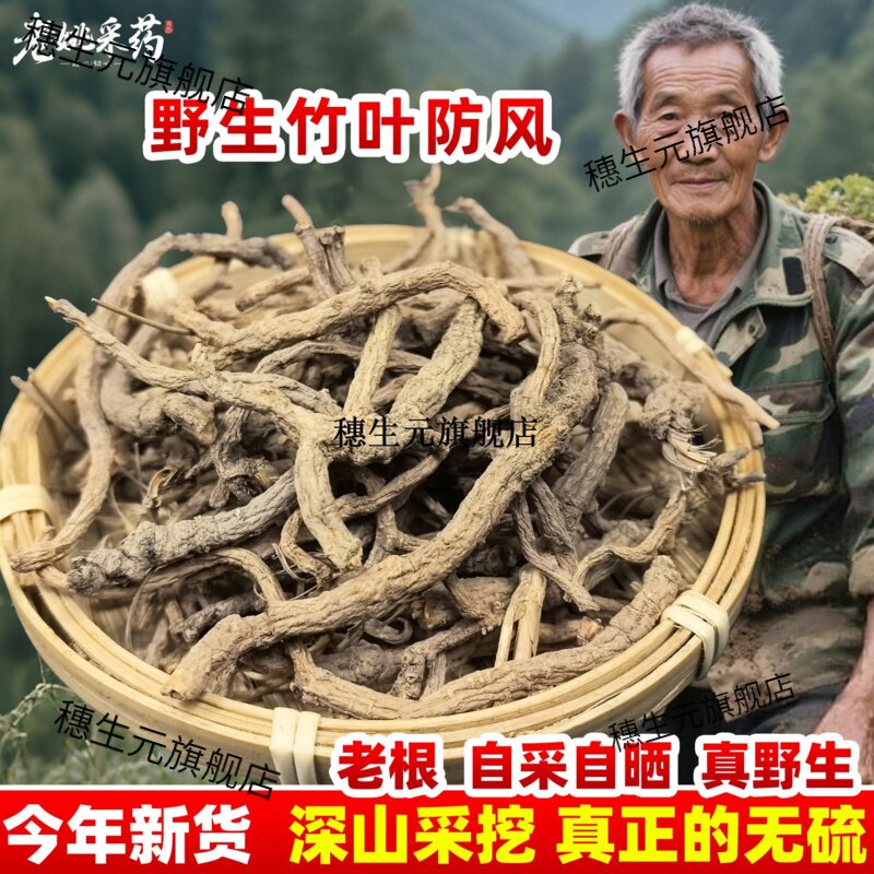 云南野生防风材竹叶特级