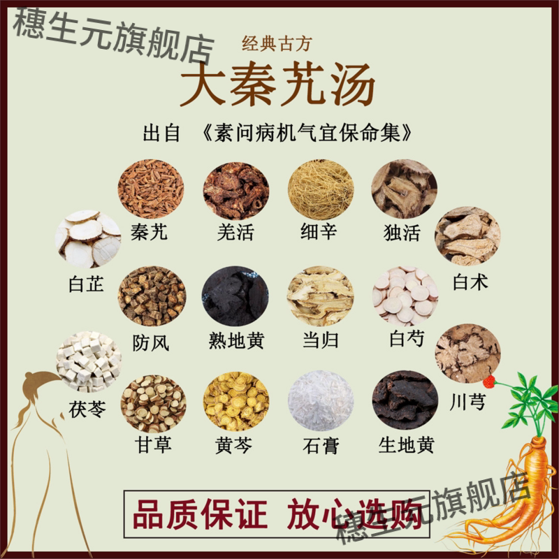 大秦艽汤羌活独防风白芷茯