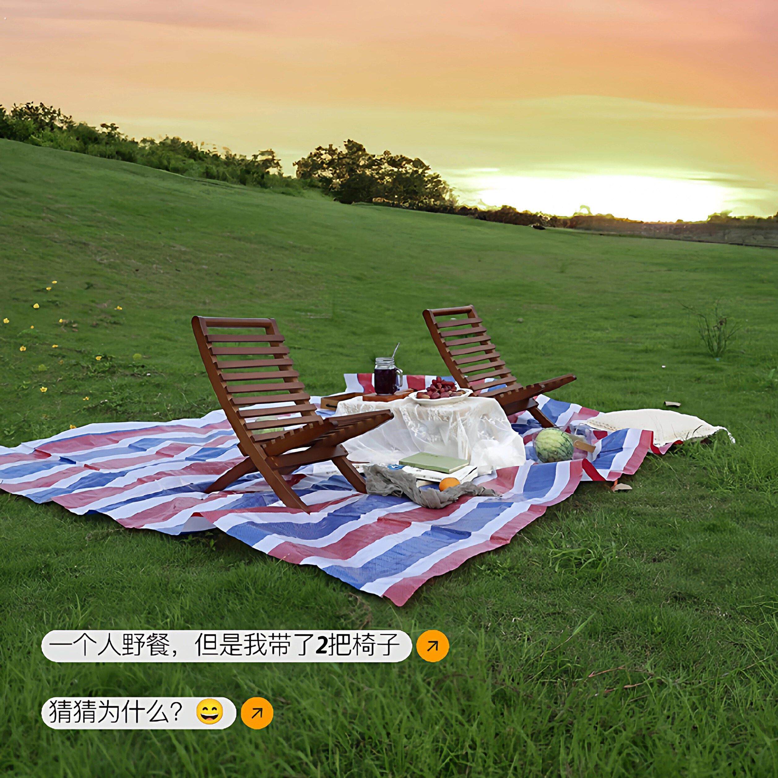【新中式野餐垫】防水防油环保好收纳露营春游搞怪垫子整蛊朋友