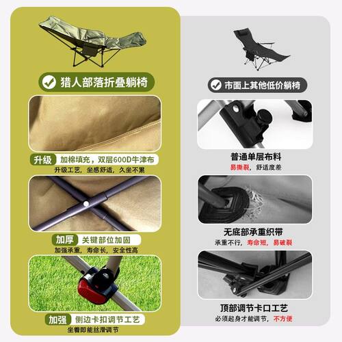 HUNTER TRIBE/猎人部落2号猎人部落加棉加大躺椅