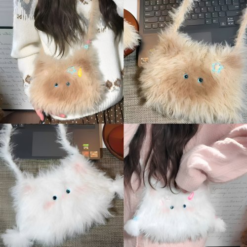 潦草小猫包包！钩针编织DIY材料