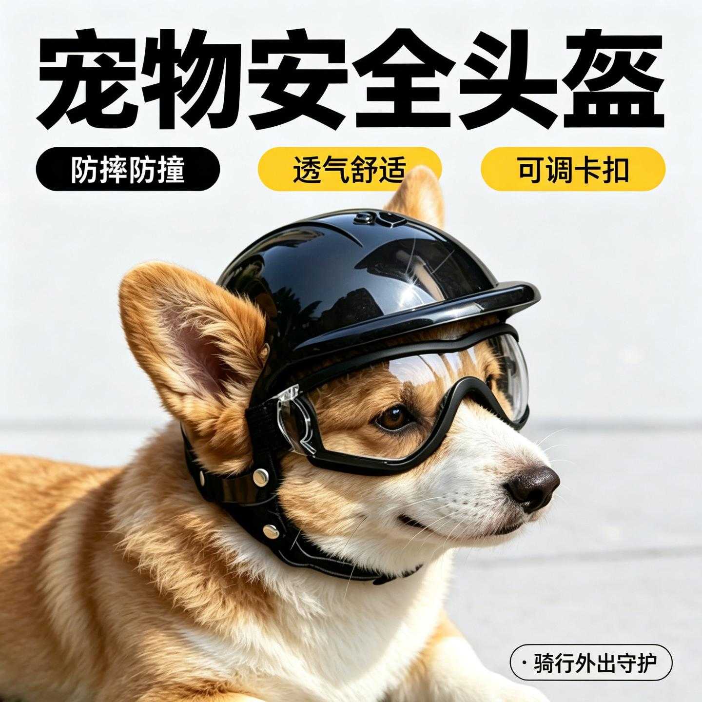 狗狗头盔小型犬宠物防风眼镜墨镜