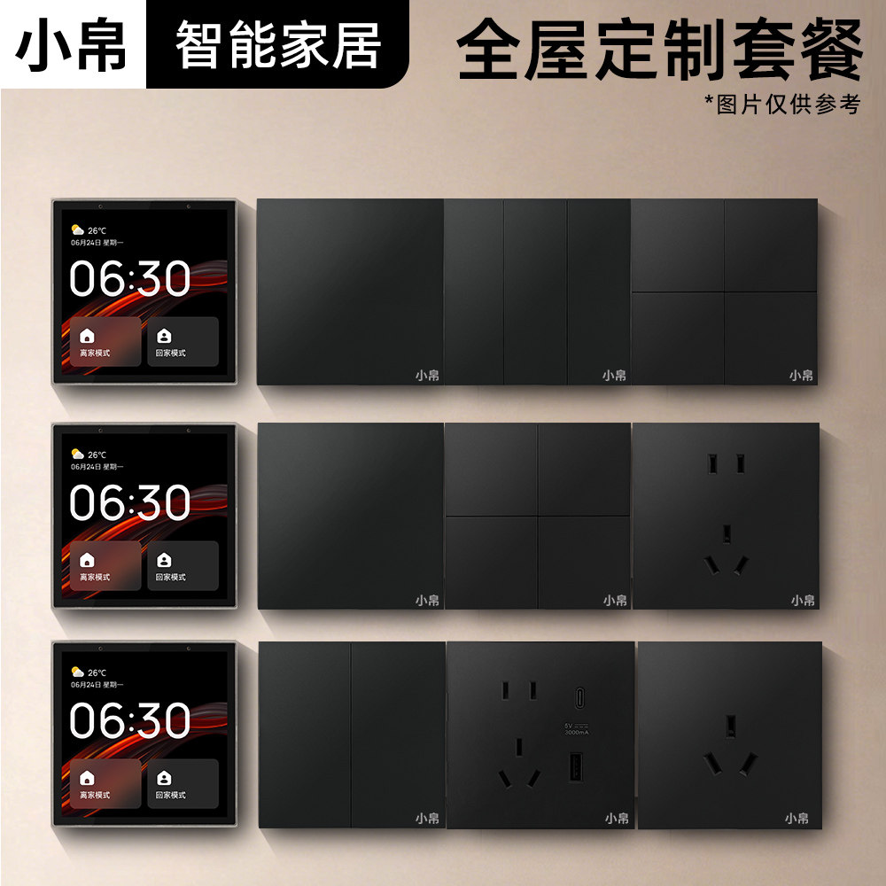 定制全屋智能开关+中控上门安装图片
